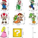 Mario Birthday Party Supplies, 8PCS Yard Signs with Stakes, Outdoor Lawn Party Decor, Mario Birthday Party Decorations, Yard Signs for Super Mario Theme Birthday Party