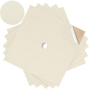 Gersoniel 5 Sheets Adhesive Graduation Cap Velvet Topper Decorations, 10x10 Inch Self-Adhesive Fabric Cardstock Grad Cap Cover for Graduation Hat Topper Craft DIY(Beige)