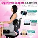 AOSSA BBL Pillow After Surgery, Brazilian Butt Lift Booty + Back Support Cushion, Foam Butt Pillows for Sitting Driving, Travel Lifting Seat Cushion, Post Surgery Wedge Pillow, BBL Recovery Kit
