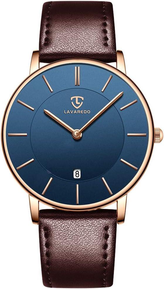 BEN NEVIS Watch, Mens Watch, Minimalist Fashion Simple Wrist Watch Analog Date with Leather Strap (02-BrownBlue-P) BEN NEVIS Watch, Mens Watch, Minimalist Fashion Simple Wrist Watch Analog Date with Leather Strap (02-BrownBlue-P)