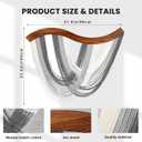 Neutral Grey Macrame Wall Hanging Dip Dyed Yarn Wall Art, Modern Boho Decor, 32.3"L x 5.1"W