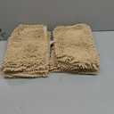 Non-Slip Bath Rug,Extra Soft Microfiber Bedroom Shag Carpet with Anti-Slip Backing,Water/Dust Absorbent Fast Dry Shower Mat,Sound Insulated Stairs Pad,Machine Washable (Beige,12 x 19 Inches)