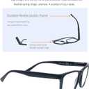 Large Reading Glasses Mens Oversized Wide Readers +1.50 Lightweight Square Magnifying Cheaters Glasses for Men W/Big Head 4 Pack