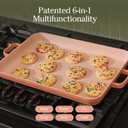 Our Place Griddle Pan - Versatile Nonstick Ceramic Sheet Pan & Stovetop Griddle | Toxin-Free, Dual-Use, with Ergonomic Handles | 5 Qt Capacity, Oven Safe Up to 450F | Spice, 5 Quarts