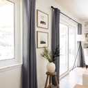 100% Blackout Shield Linen Blackout Curtains for Bedroom 90 Inches Long, Back Tab/Rod Pocket Living Room Drapes, Thermal Insulated Blackout Curtains 2 Panels Set, 50" W x 90" L, Darkgray