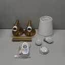 Battery Operated Wall Sconce Set of 2, 5200mAh RGB Wireless Wall Lights with Detachable Charging Stick & Dimmable Bulbs, 12 Colors Rechargeable Wall Lamps for Bedroom Living Room Hallway Decor, Gold