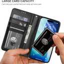 Bocasal for iPhone 17 Wallet Case Compatible with MagSafe Wireless Charging, RFID Blocking Magnetic Leather Case with Card Slots Holder Kickstand Detachable Wrist Strap 6.3 Inch (Black)
