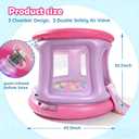 Bounce House,Ball Pit for Toddlers, Inflatable Bouncy House with Pump,Indoor&Outdoor Baby Bouncer with Safety Net,30 Pit Ball,Mini Bubble Bounce House for 2 Toddlers 1-3