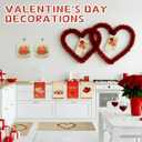 11 Pcs Valentine's Day Kitchen Decor and Accessories Set 3 Kitchen Mats 4 Love Heart Resistant Oven Mitts 4 Dish Towels,17x29&17x47 Inch Non Slip Rugs Valentine Decorations for Home