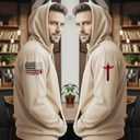 Regamor Custom Christian Hoodies for Men Women Faith Cross Jesus Hoodie Bible Religious Gifts Personalized Christmas (S)
