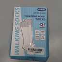 Mellbree Walking Boot Socks, Walking Boot Liner Black & White & Grey Three Colours to Choose (One Size)