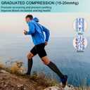 2 Pairs Zipper Compression Socks, 15-20 mmHg Closed Toe Compression Stocking with Zipper for Women and Men