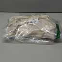 jinchan Tie Top Linen Kitchen Curtains 24 Inches Striped Tier Curtains Farmhouse Modern Cafe Style Small Window Treatments Airy Light Filtering Rod Pocket for Living Room Bathroom 2 Panels Beige