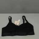 BRABIC Wireless Bras for Women Full Coverage Comfortable No Underwire Everyday Bras Comfort V Neck Push Up Bralettes (Small, Black)