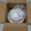 Dryer Vent Cover Outside 4 Inch with Damper,Hon&Guan Round Wall Vent Cover Stainless Steel Dryer Exhaust Vent-White