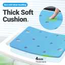 FSA/HSA Eligible Shower Stool 350lbs Bath Seat Chair, Tool-Free Assembly Height Adjustable Bath Bench with Padded Seat for Seniors, Elderly, Disabled, Handicap by Health Line Massage Products