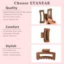 4Pcs Jumbo Claw Clips 5'', Unbreakable TPEE-Silicone Blend Hair Clip, Safe Shatterproof Non-Slip Hair Claws for Thick/Curly Hair, Durable Jaw Clips Women Girls(Red, Espresso, Lavender, Pink)