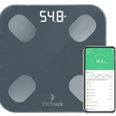 FitTrack Dara Smart BMI Digital Scale  Measure Weight and Body Fat  Most Accurate Bluetooth Glass Bathroom Scale (Black)