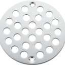Round 4 Inch Screw-in Floor Drain Cover Replacement Shower Drainer Grate with Screws Chrome