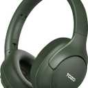 TOZO HT3 Hybrid Noise Cancelling Headphones, 90H Battery Life Wireless Over Ear Bluetooth 6.0 Foldable Headset, AI Voice Assistant with 5 Mics, Connect 2 Devices and Hi-Res Sound, 32 EQ Audio Presets