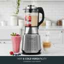 Glass Blenders for Kitchen Stainless Steel Professional Blender for Smoothies 1500W Motor, Nut Milk Maker Machine 9 Adjustable Speeds, 14 Preset Programs, BPA-Free Glass Jar blender, Soy Milk, Soups