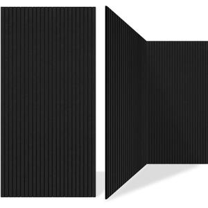10 Pack Acoustic Panels,47.2x23.6x0.4 inch Acoustical Wall Panels,Large Soundproof Panels,Self-Adhesive Sound proof panels for walls,Acoustic Treatment for Recording Studio&Office Vertical,Black