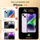 COOLQO for iPhone 14 Case 6.1'' Upgraded 360 Spin Magnetic Stand [Compatible with Magsafe][Military Grade Drop Protection] Shockproof Protective Phone Holder Cover for iPhone 14, Black Gold