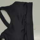 RUNNING GIRL Sports Bras for Women,Padded Strappy Sports Bras Criss-Cross Back Medium Support Sports Bras with Removable Cups, Black, M