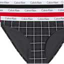 Calvin Klein Women's Carousel Logo Cotton Stretch Bikini Panties, 3 Pack, M Black/Obsess/Dunn Plaid Black