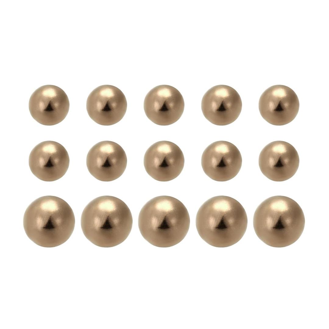uxcell 5/8-inch, 1/2-inch Precision Solid Brass Bearing Balls 15pcs