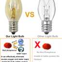 Upgrade 15 Pack Salt Lamp Bulbs,15 Watt C7 Replacement Bulbs for Scentsy Wax Melt Warmer, Plug-in Diffusers,Candle Warmers,Night Light,Dimmable Warm White E12 Base Small Bulbs