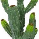 32 Artificial Cactus Plants, Tall Artificial Plants Outdoor, Tall Fake Cacti Plant UV-Resistant in White Pot, Faux Floor Plants for Indoor Home Office Hotel Bedroom Patio Balcony Garden
