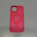 Newfuture Magnetic for iPhone 15 Case [Compatible with Magsafe] [Military Grade Drop Protection] Translucent Matte Anti-Fingerprint Shockproof Phone Case for iPhone 15 6.1 inch, Hot Pink