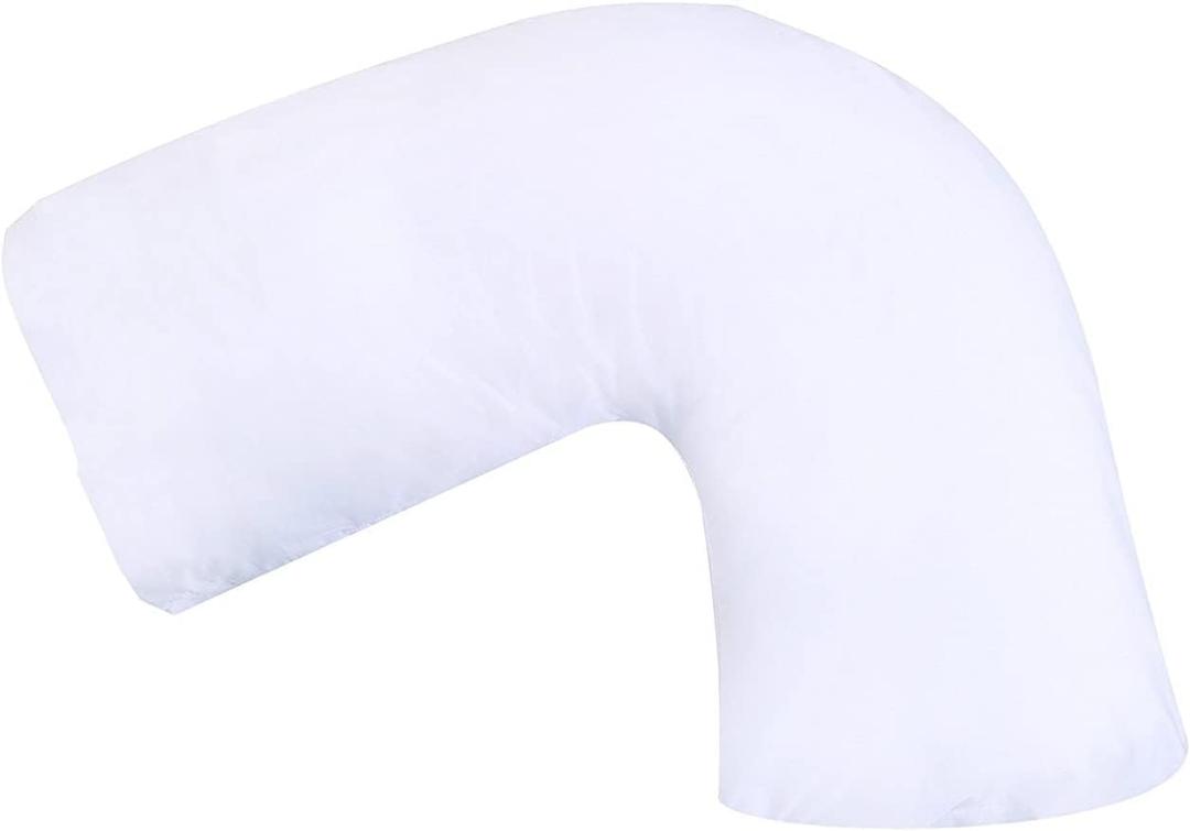 DMI Body Pillow, Side Sleeper Pillow and Pregnancy Pillow with Contoured Support to Eliminate Neck, Back, Hip, Joint Pain and Sciatica Relief with Removable Washable Cover, Firm, U Shape Neck Pillow, 1 Count