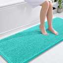 OLANLY Bathroom Runner Rugs 59x24, Extra Soft Absorbent Chenille Bath Rugs, Rubber Backing Quick Dry, Machine Washable Long Bath Mats for Bathroom Floor, Tub and Shower, Home Decor Accessories, Teal