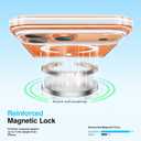 SMARTDEVIL Magnetic MagSafe Case for iPhone 17 Pro Max, Strong Magnetic Clear Shockproof Cover with 2 Screen Protectors, Ultra-Slim Anti-Yellowing Phone Case-White