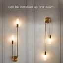 Brass Finish Wall Sconces 2-Light G9 Gold Vanity Lights, Modern Wall Mount Light Fixtures with White Acrylic Shade, Minimalist Wall Lamp for Bedroom Mirror Living Room Aisle (Warm Light)