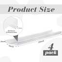 4 Pcs 48 Inch Fluorescent Light Fixture Covers Replacement Wrap Around Light Cover 4ft Two Bulb Replacement Lens Transparent Square Lenses for 4ft LED Ceiling, Home Kitchen Room