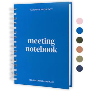 Lamare Meeting Notebook for Work Organization  Perfect Work Notebook for Note Taking, Meeting Planner and Office Supplies for Men & Women (Small - 5.8x8.2", Blue)