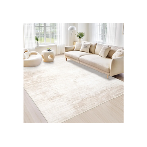 Area Rugs Living Room Rug - 4x6 Washable Modern Abstract Soft Neutral Non-Slip Carpet Large Indoor Floor Stain Resistant Thin Carpets for Bedroom Dining Room Farmhouse Nursery Home Office Beige