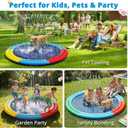 Large Splash Pad for Kids & Dogs, 78" Sprinkler Splash Pad with Dual Spray Tubes, Thick Non-Slip Water Play Mat for Backyard, Summer Outdoor Water Toys for Toddlers & Family