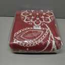 2x8 Washable Christmas Runner Rug with Non Slip Backing, Absorbent & Dirt-Trapping, Red and White High-Low Textured Floral Hallway Carpet for Kitchens, Laundry Rooms, Bathrooms, Entryways