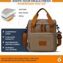 Insulated Lunch Box for Women & Men  8L/2 Gallons Leakproof Lunch Bag for Work, Office, School  Portable, Stylish & Durable Cooler Tote  Brown