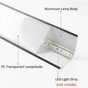 JARBIH 10PACK Led Aluminum Profile for Ceiling Wall Decoration, 1M/3.3ft 6cmx6cm Top Corner Strip Line Luminous Ceiling Free Lamp Internal Channel Linear for Living Room Home(Black)