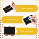 20 Pack Mini Chalkboards Signs with 12 Colored Chalk Pens 3 x 4'' Small Rectangle Chalkboards with Easel Stand Place Cards for Weddings Birthday Parties Message Board Sign