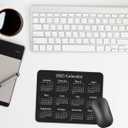 2024 Calendar Horizontal Non-Slip Rubber Mouse Pad， Calendar Black Mouse Mat Mouse Pad Office Gaming Mousemat 9.5 inch x 7.9 inch