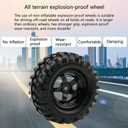 4x 1:10 RC Off-Road Car Wheel Tires 5 Spokes Wheel Rim 12 mm Hex RC Parts