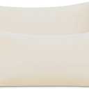 Jersey Knit Small Pillowcases - Mini Pillow Cases for Travel or Toddler Pillows Sized 12x16, 13x18 or 14x20, Ultra Soft Envelope, Microfiber, Set of 2, Beige