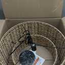 Arturesthome 1 Light Rustic Woven Pendant Light, Coastal Rattan Lampshade Hanging Lighting Fixture,Adjustable Vintage Farmhouse Chandelier Lamp Shade for Kitchen Island Dining Table Room