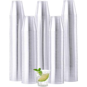 JOLLY CHEF 500 Plastic Shot Glasses,1.5 oz Disposable Cups 1.5 Ounce Plastic Shot Cups, Ideal for Whiskey, Tasting, Food Samples